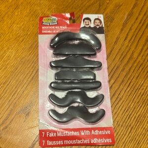 Party City Black Fake Mustaches Set